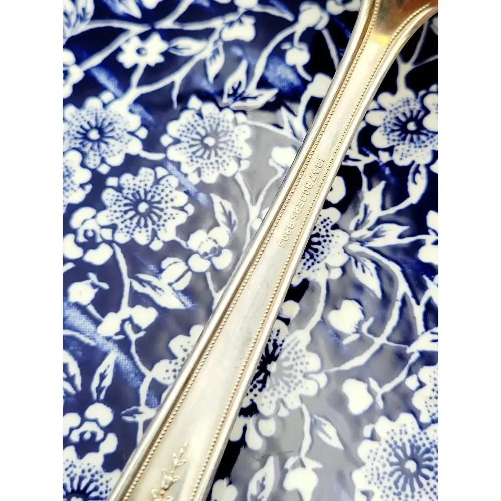 1847 Rogers Bros Ancestral Silverplate Serving Spoon Discontinued